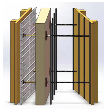 內置保溫一體板模型