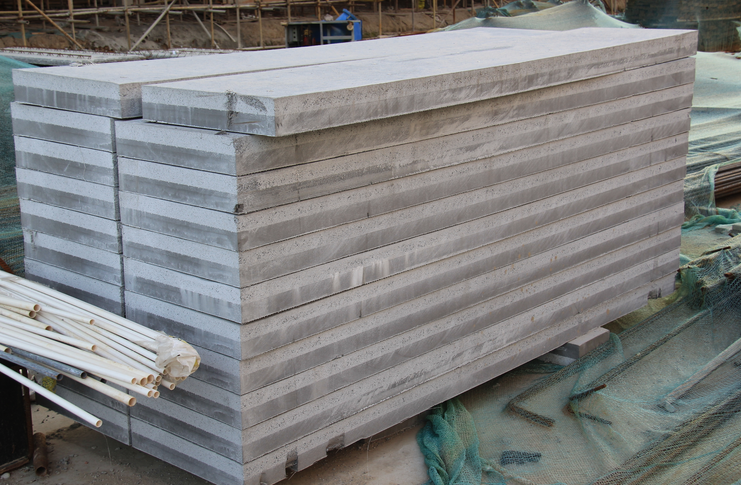 保溫結構一體板在施工現場